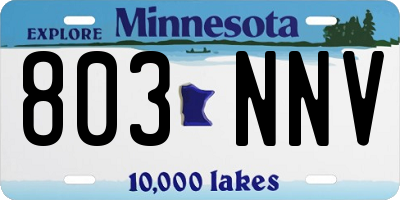 MN license plate 803NNV