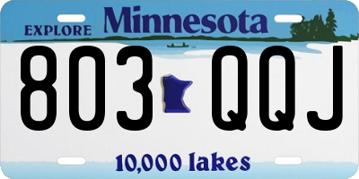 MN license plate 803QQJ