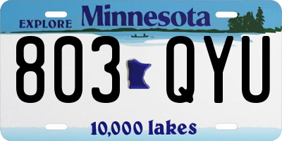 MN license plate 803QYU