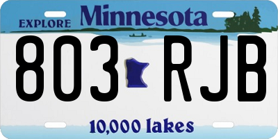 MN license plate 803RJB