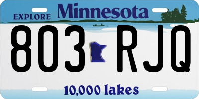 MN license plate 803RJQ
