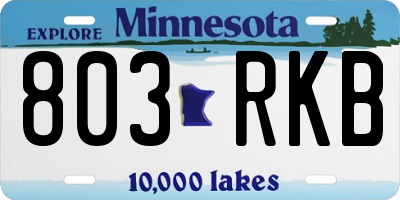 MN license plate 803RKB
