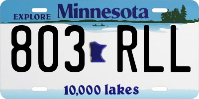 MN license plate 803RLL
