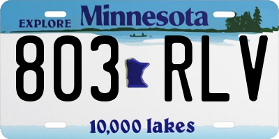 MN license plate 803RLV