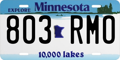MN license plate 803RMO