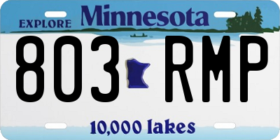 MN license plate 803RMP