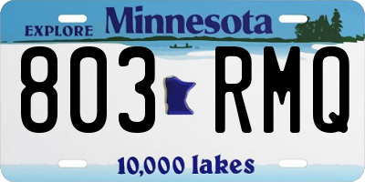 MN license plate 803RMQ