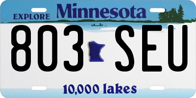 MN license plate 803SEU