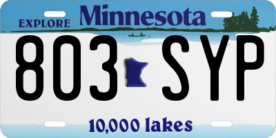 MN license plate 803SYP
