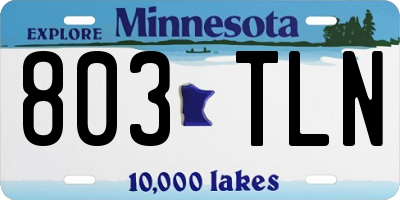MN license plate 803TLN
