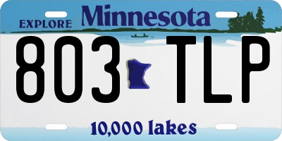 MN license plate 803TLP