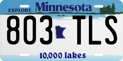 MN license plate 803TLS