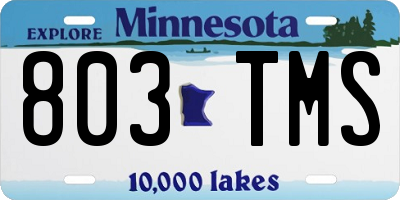MN license plate 803TMS