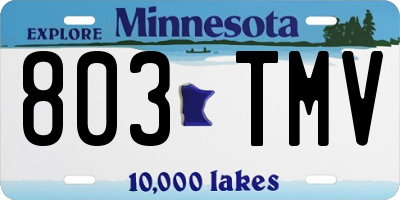 MN license plate 803TMV