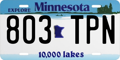 MN license plate 803TPN