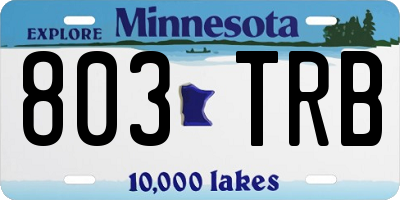 MN license plate 803TRB