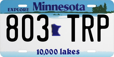 MN license plate 803TRP