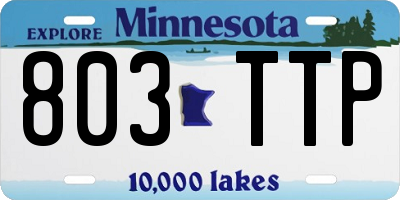 MN license plate 803TTP