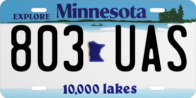 MN license plate 803UAS