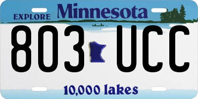 MN license plate 803UCC