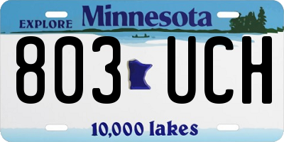 MN license plate 803UCH