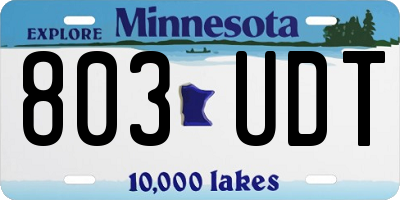 MN license plate 803UDT