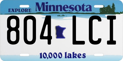 MN license plate 804LCI