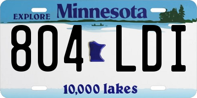 MN license plate 804LDI