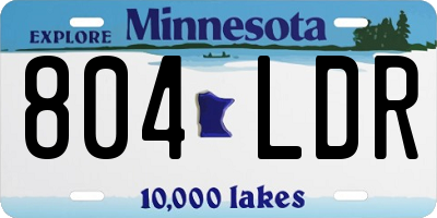 MN license plate 804LDR