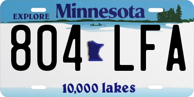 MN license plate 804LFA