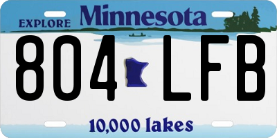 MN license plate 804LFB