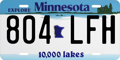 MN license plate 804LFH