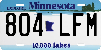 MN license plate 804LFM