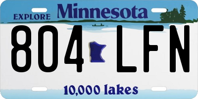 MN license plate 804LFN