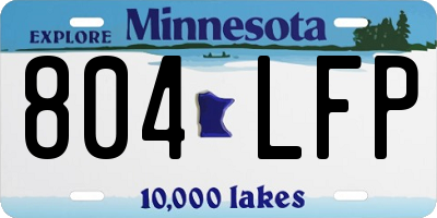 MN license plate 804LFP