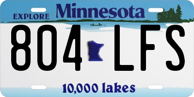 MN license plate 804LFS