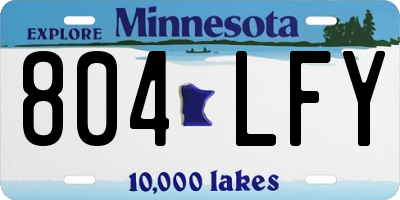 MN license plate 804LFY