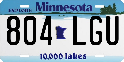 MN license plate 804LGU
