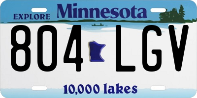 MN license plate 804LGV