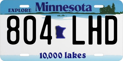 MN license plate 804LHD