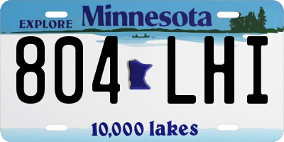 MN license plate 804LHI