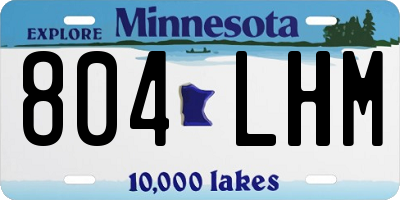MN license plate 804LHM