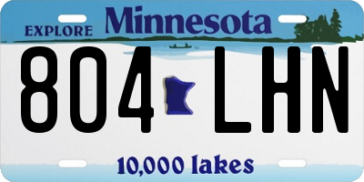 MN license plate 804LHN