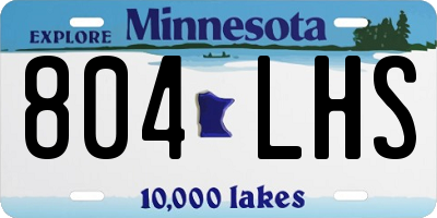 MN license plate 804LHS
