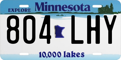MN license plate 804LHY