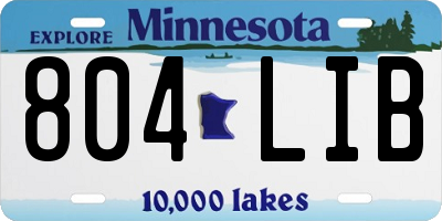 MN license plate 804LIB