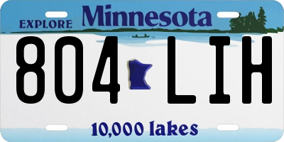 MN license plate 804LIH