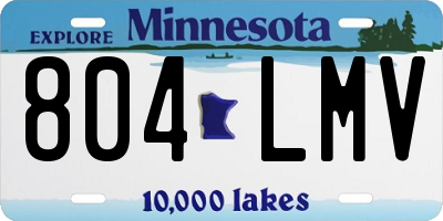 MN license plate 804LMV