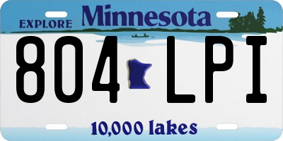 MN license plate 804LPI