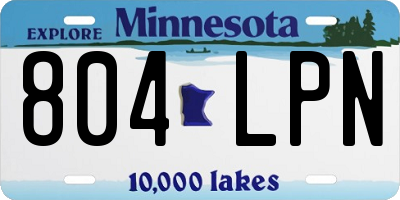 MN license plate 804LPN